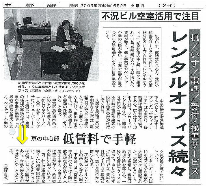 京都新聞取材で不動産活用をすすめる。